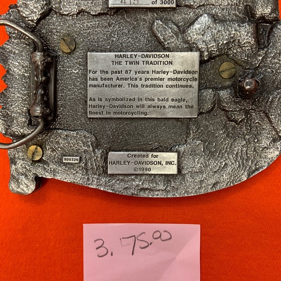 1990 Harley Davidson The Twin Tradition Belt Buckle 415 of 3000 - Picture 4 of 4